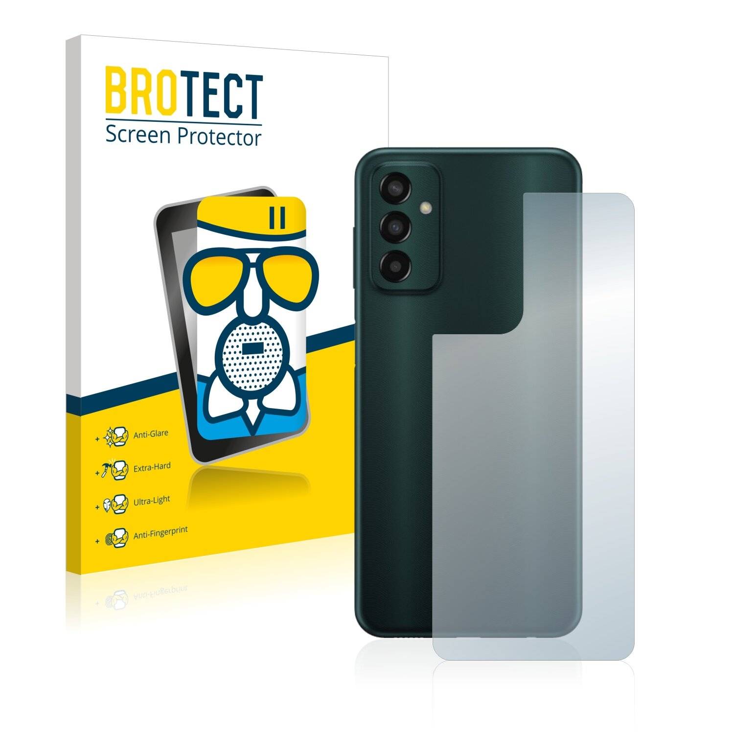 BROTECT AirGlass Flexible Panzerglasfolie für Samsung Galaxy M13 (Rückseite) Matt Entspiegelt