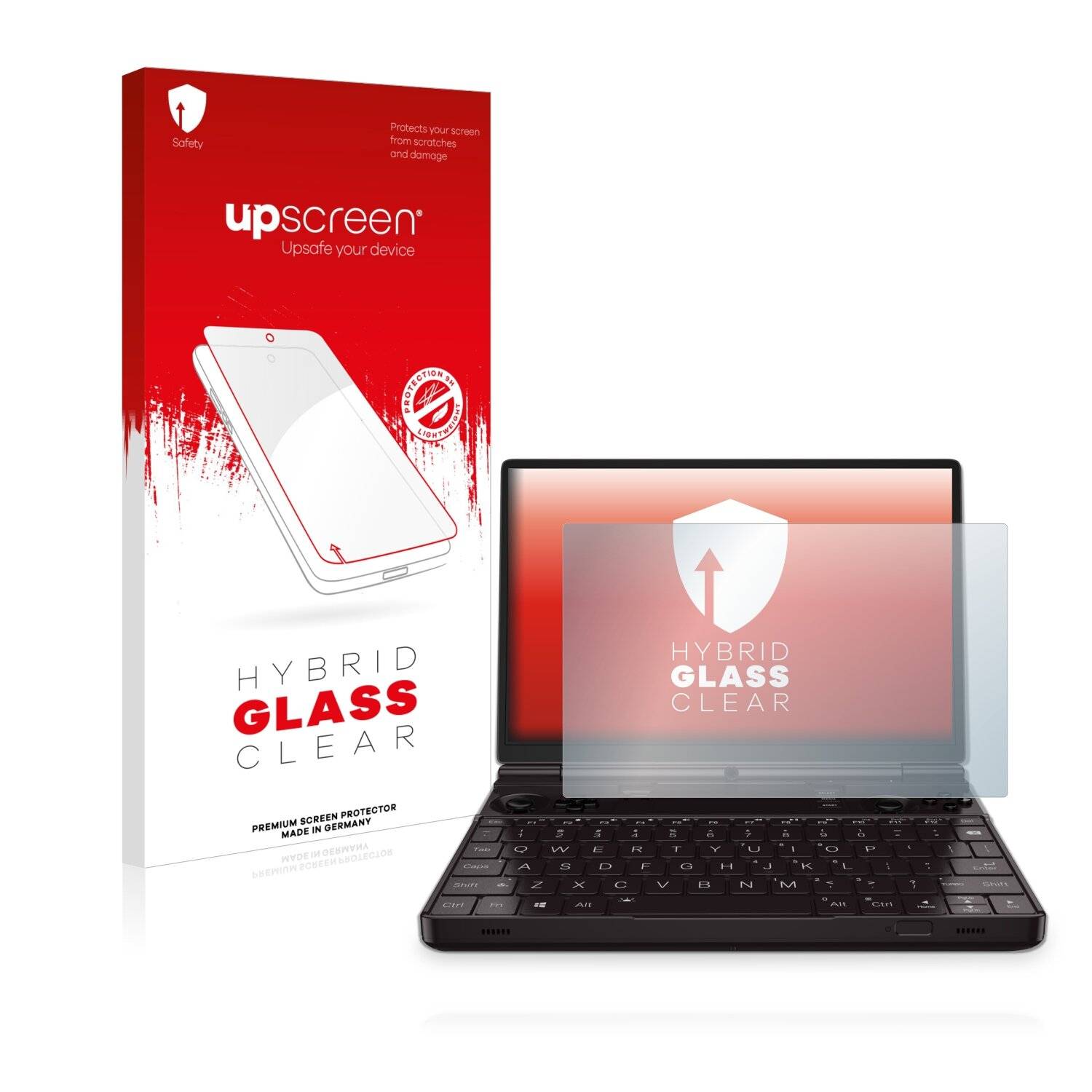 upscreen Hybrid Glass Clear Premium Schutzglas Folie für GPD Win Max