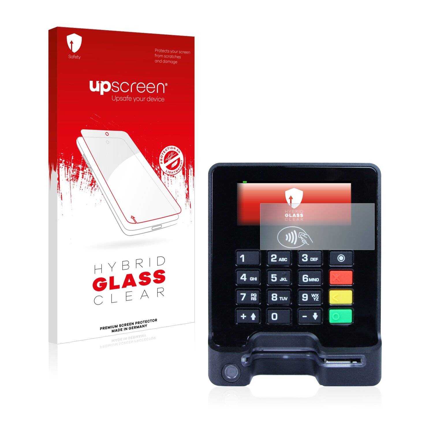 upscreen Hybrid Glass Clear Premium Schutzglas Folie für ingenico self