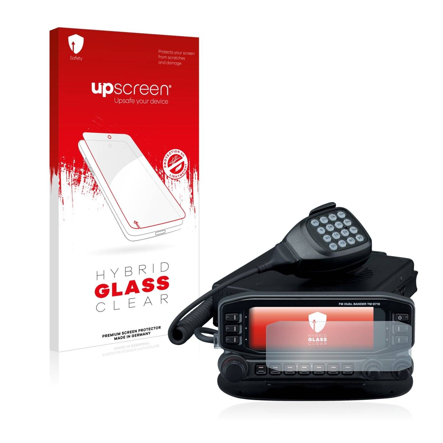 upscreen Hybrid Glass Clear Premium Schutzglas Folie für Kenwood