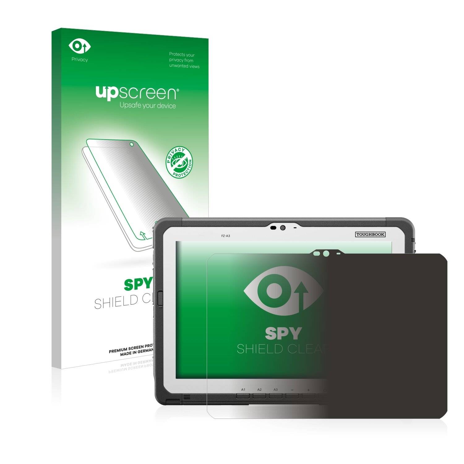 upscreen Spy Shield Clear Premium Blickschutzfolie für Panasonic Toughbook