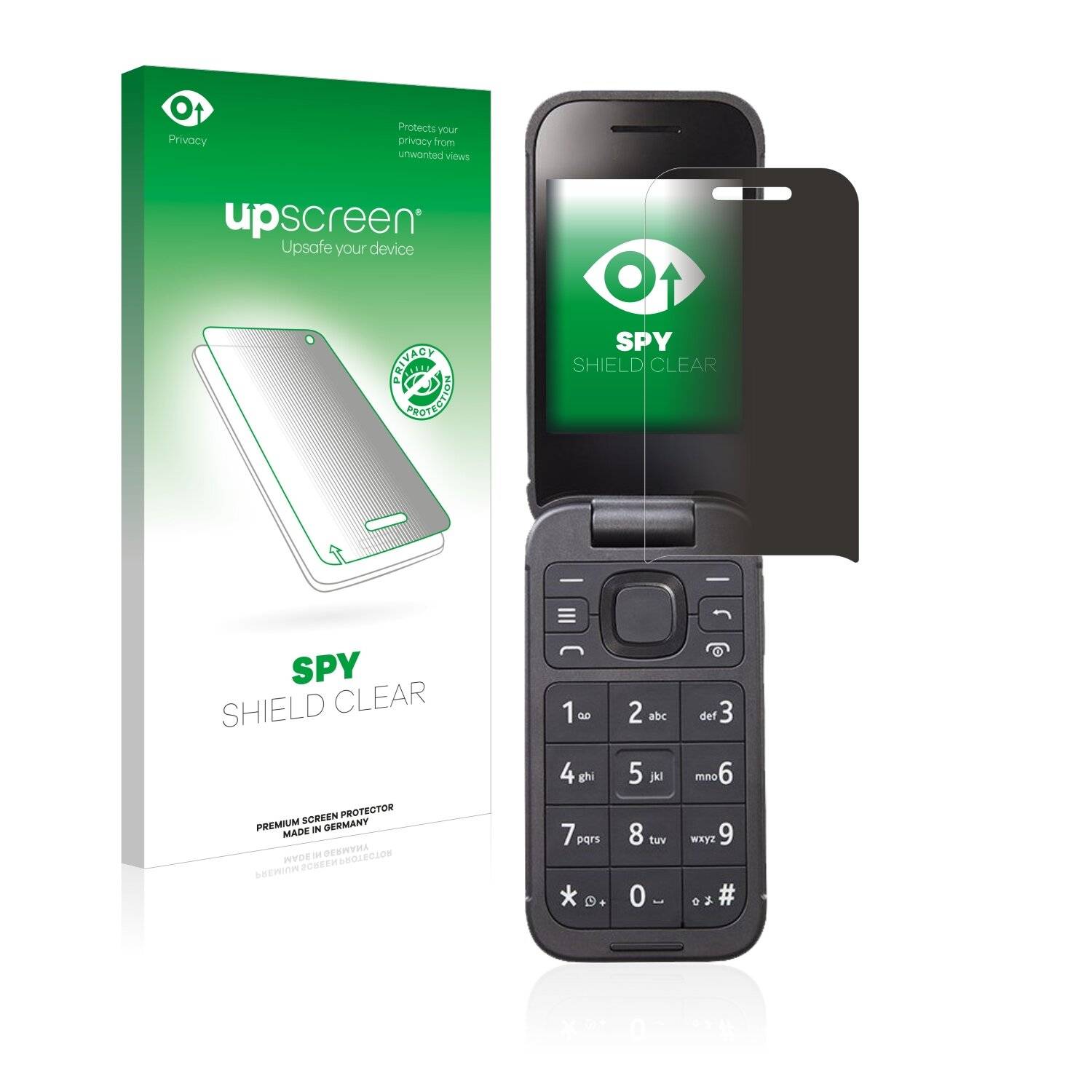 upscreen Blickschutzfolie für Nokia 2760 Flip Anti-Spy Privacy Blaulichtschutz Sichtschutzfolie