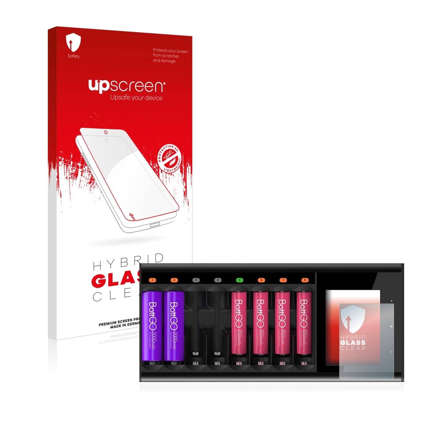 upscreen Hybrid Glass Clear Premium Schutzglas Folie für ISDT Smart Charger