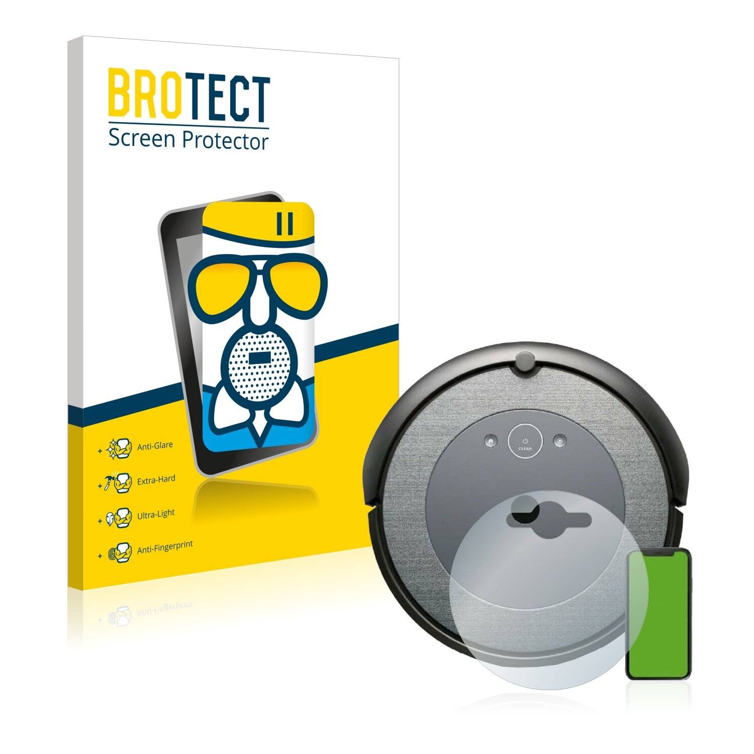 BROTECT AirGlass Matte Schutzglas Folie für iRobot Roomba