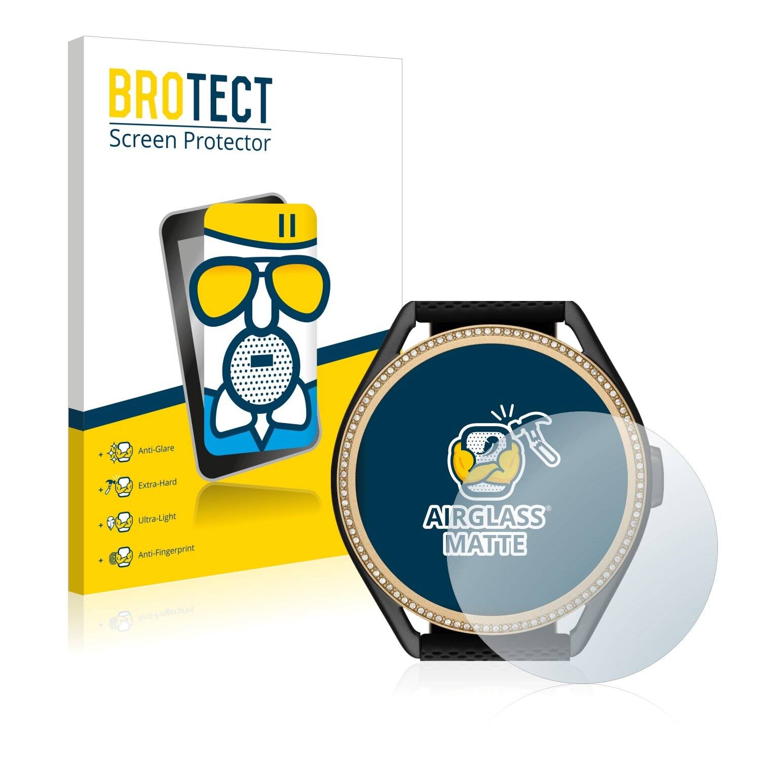 BROTECT AirGlass Matte Schutzglas Folie für Michael Kors Access MKGO Gen 5E MKT