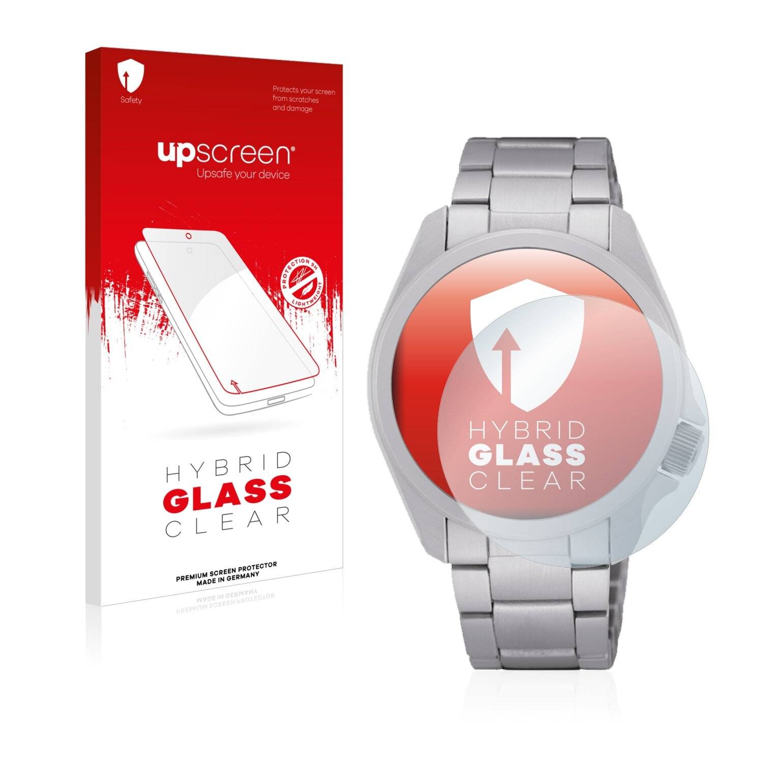 upscreen Hybrid Glass Clear Premium Schutzglas Folie für Seiko 5 Sports
