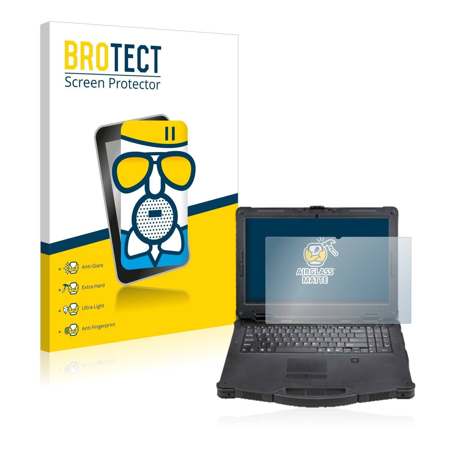 BROTECT AirGlass Matte Schutzglas Folie für Werock Rockbook X550