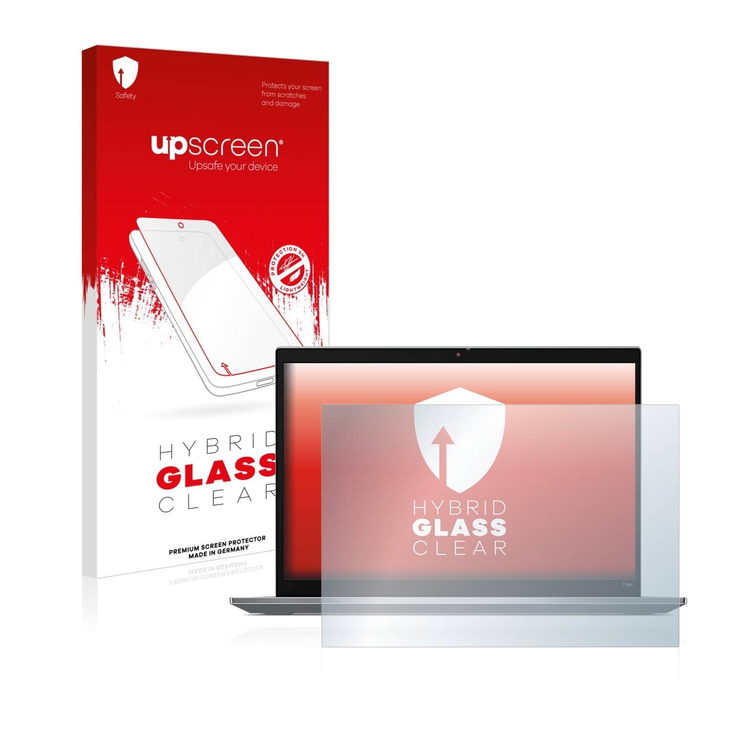 upscreen Hybrid Glass Clear Premium Schutzglas Folie für Lenovo ThinkPad T14s Gen