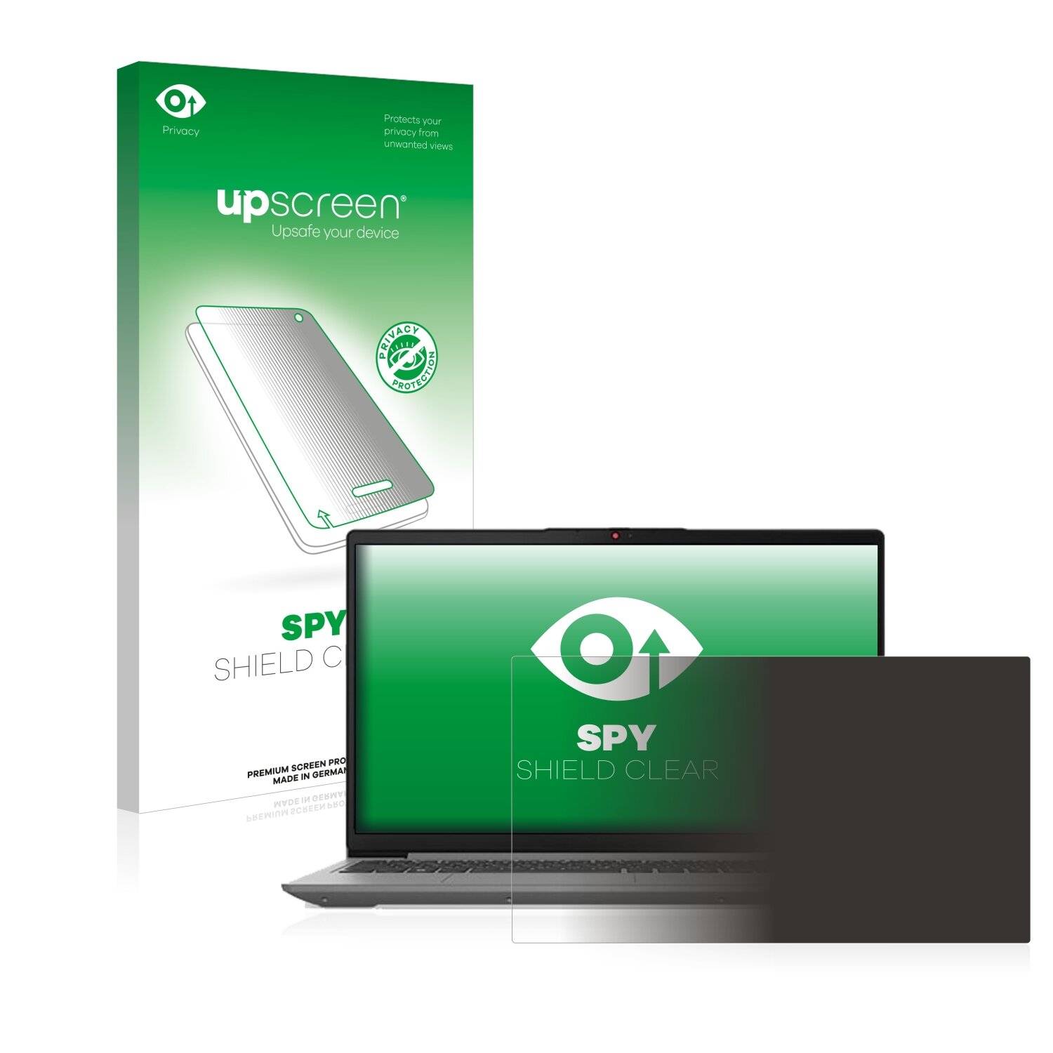 upscreen Spy Shield Clear Premium Blickschutzfolie für Lenovo IdeaPad 3 Gen 7