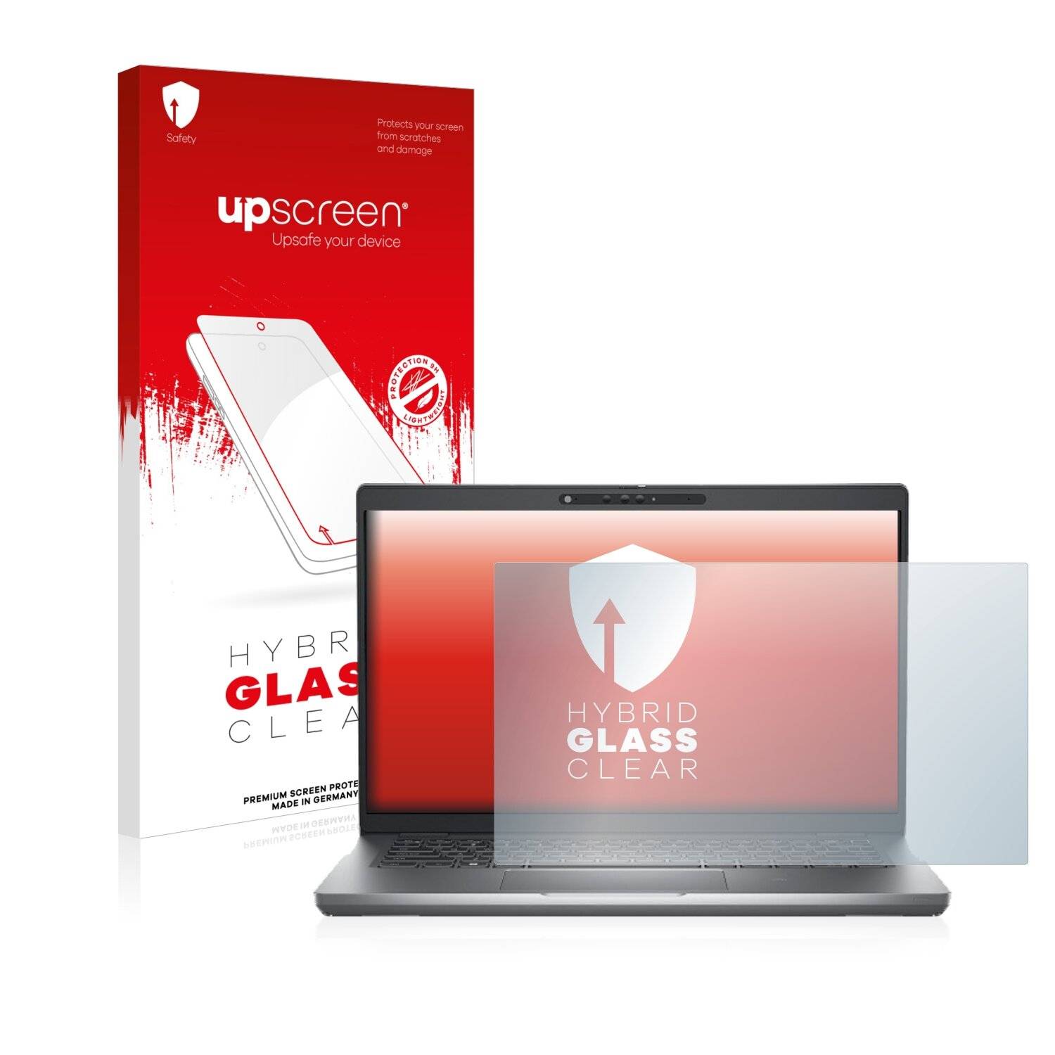 upscreen Hybrid Glass Clear Premium Schutzglas Folie für Dell Latitude