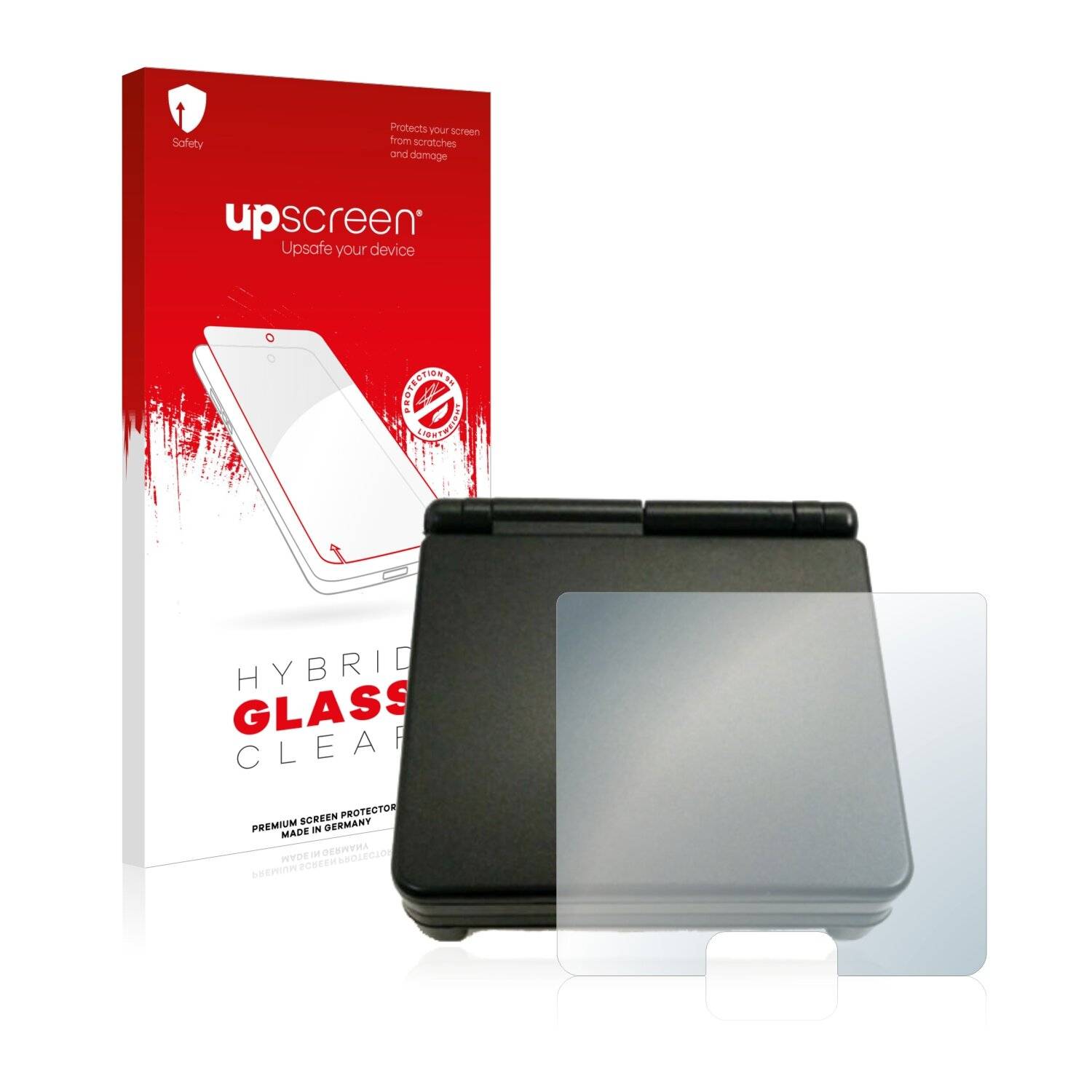 upscreen Hybrid Glass Clear Premium Schutzglas Folie für Nintendo Gameboy Advance SP