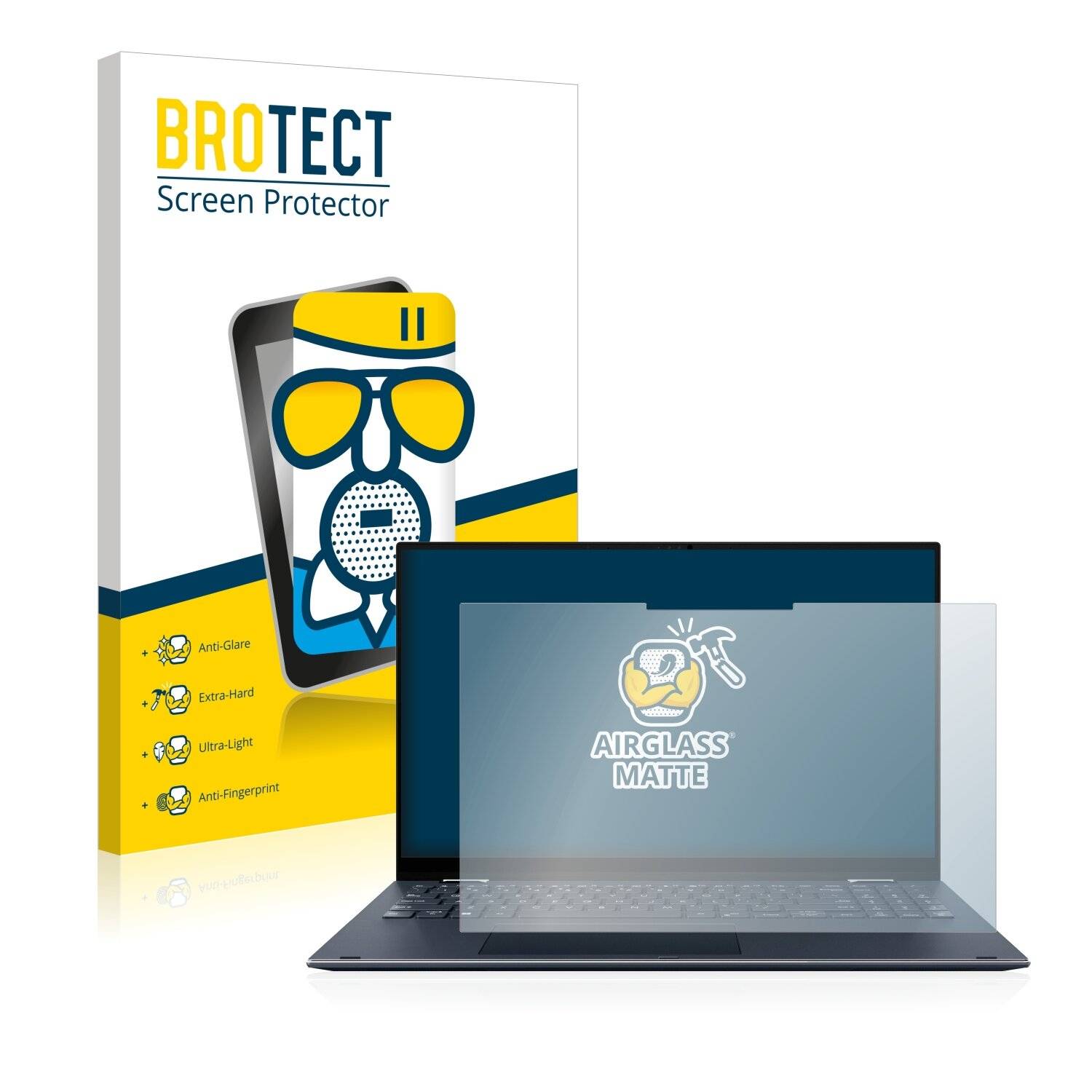 BROTECT AirGlass Matte Schutzglas Folie für Asus ZenBook Pro 15 Flip