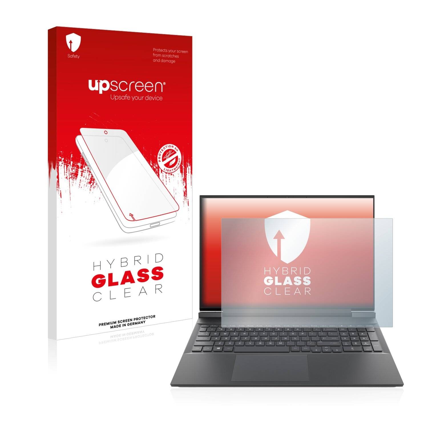 upscreen Hybrid Glass Clear Premium Schutzglas Folie für HP Victus