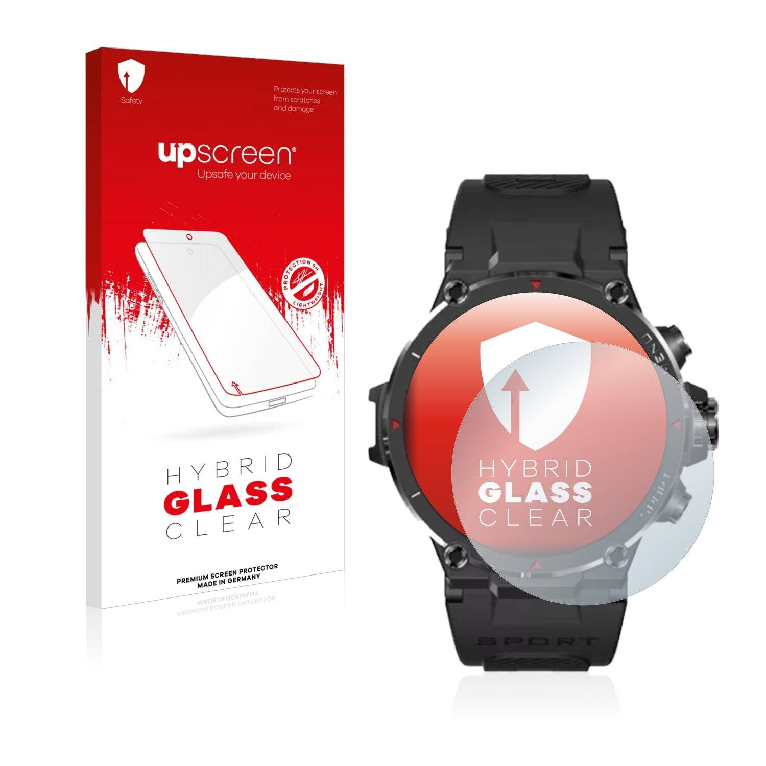 upscreen Hybrid Glass Clear Premium Schutzglas Folie für Wilok