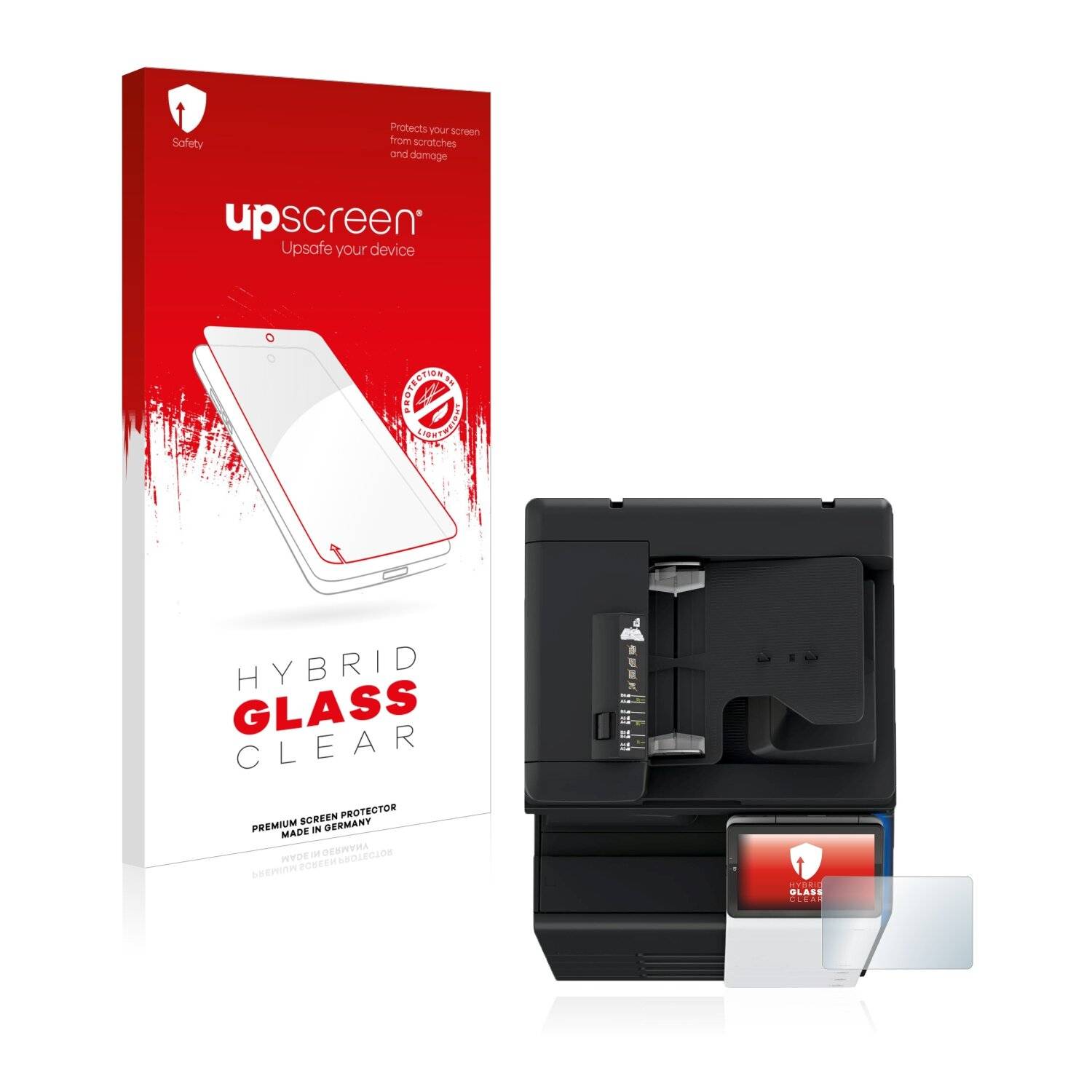 upscreen Hybrid Glass Clear Premium Schutzglas Folie für Konica Minolta BizHub C250