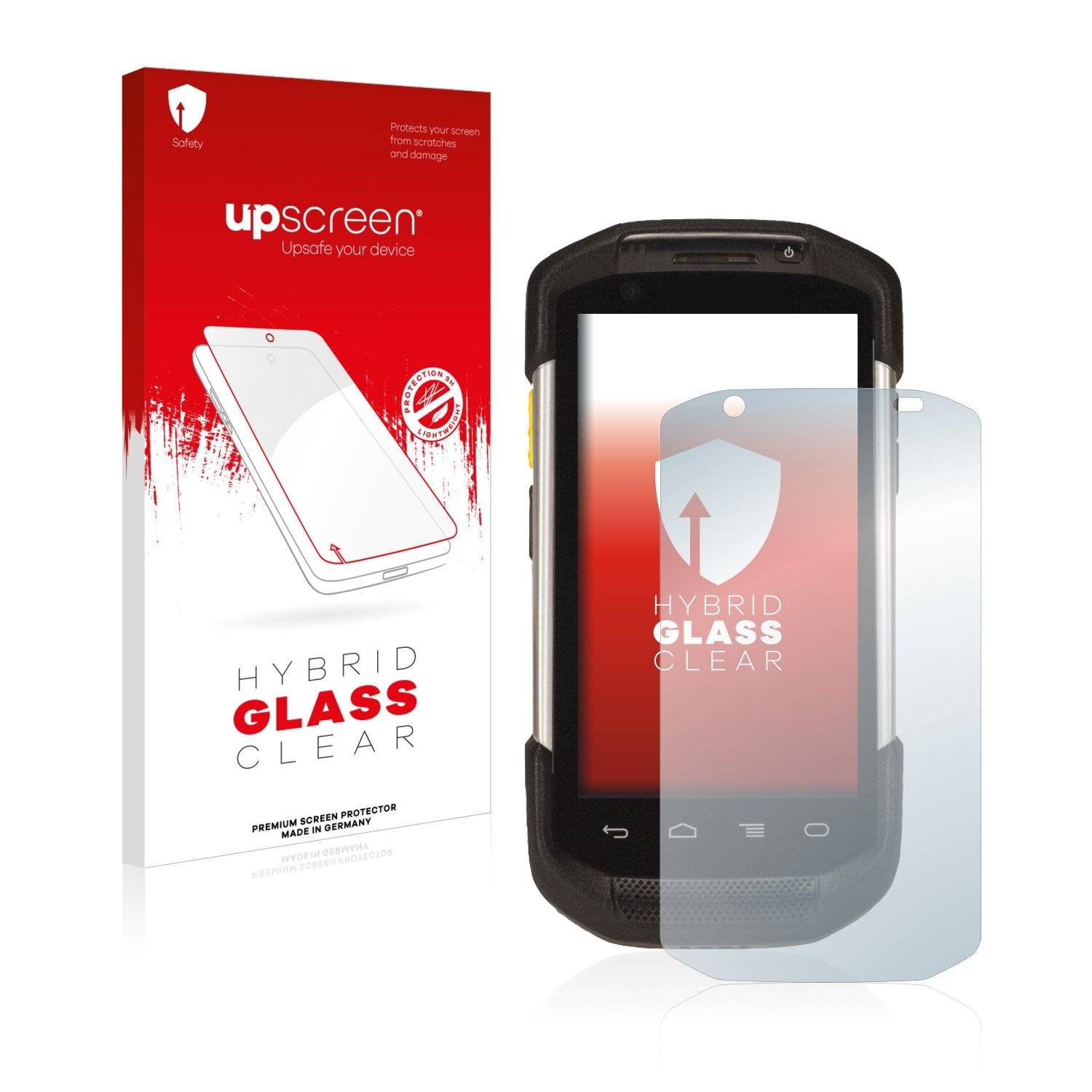 upscreen Hybrid Glass Clear Premium Schutzglas Folie für Zebra TC77/