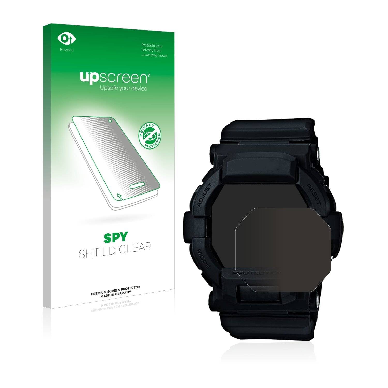 upscreen Spy Shield Clear Premium Blickschutzfolie für Casio G-Shock