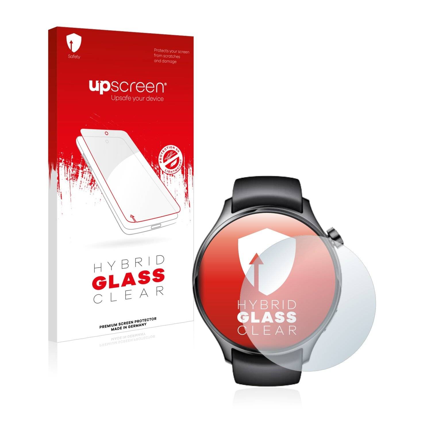 upscreen Hybrid Glass Clear Premium Schutzglas Folie für Xiaomi Watch S1