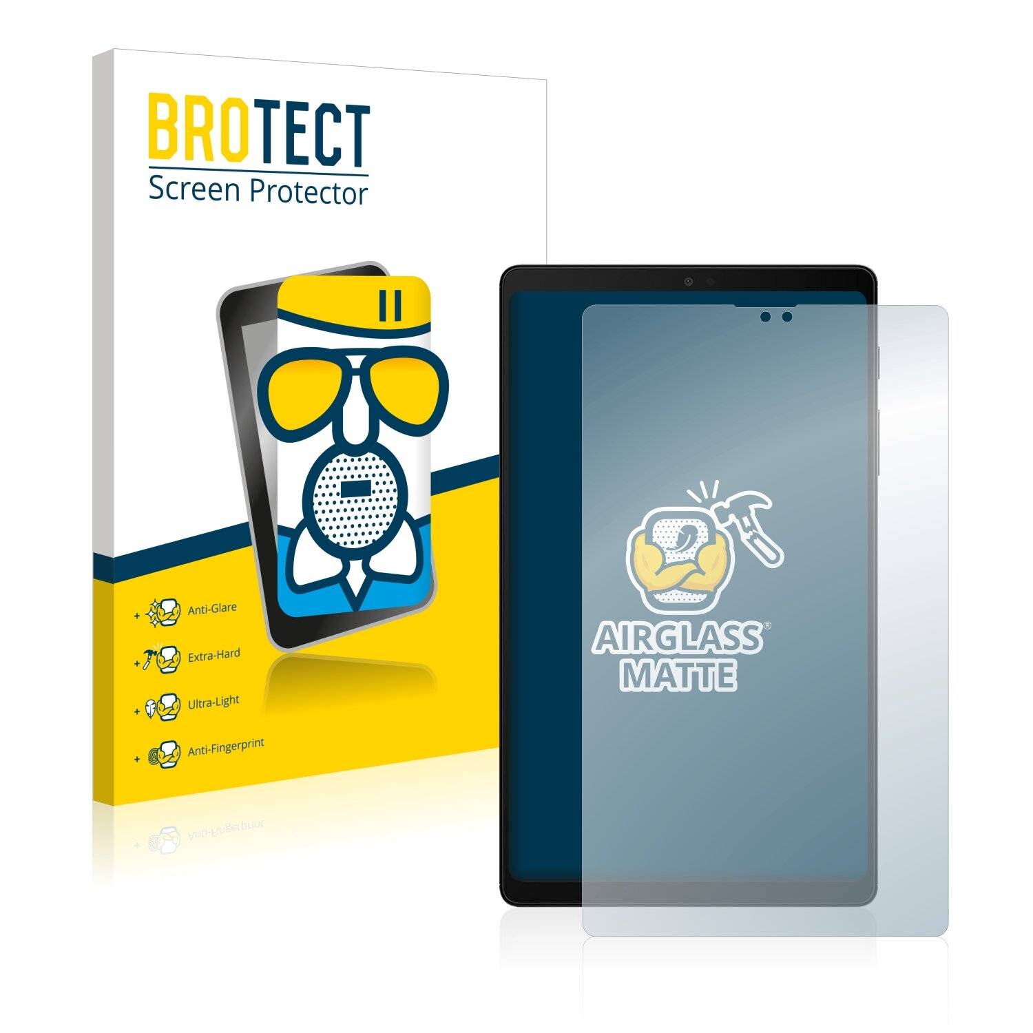 BROTECT AirGlass Flexible Schutz Glas Folie für Samsung Galaxy Tab A7 Lite 2022 Matt Entspiegelt