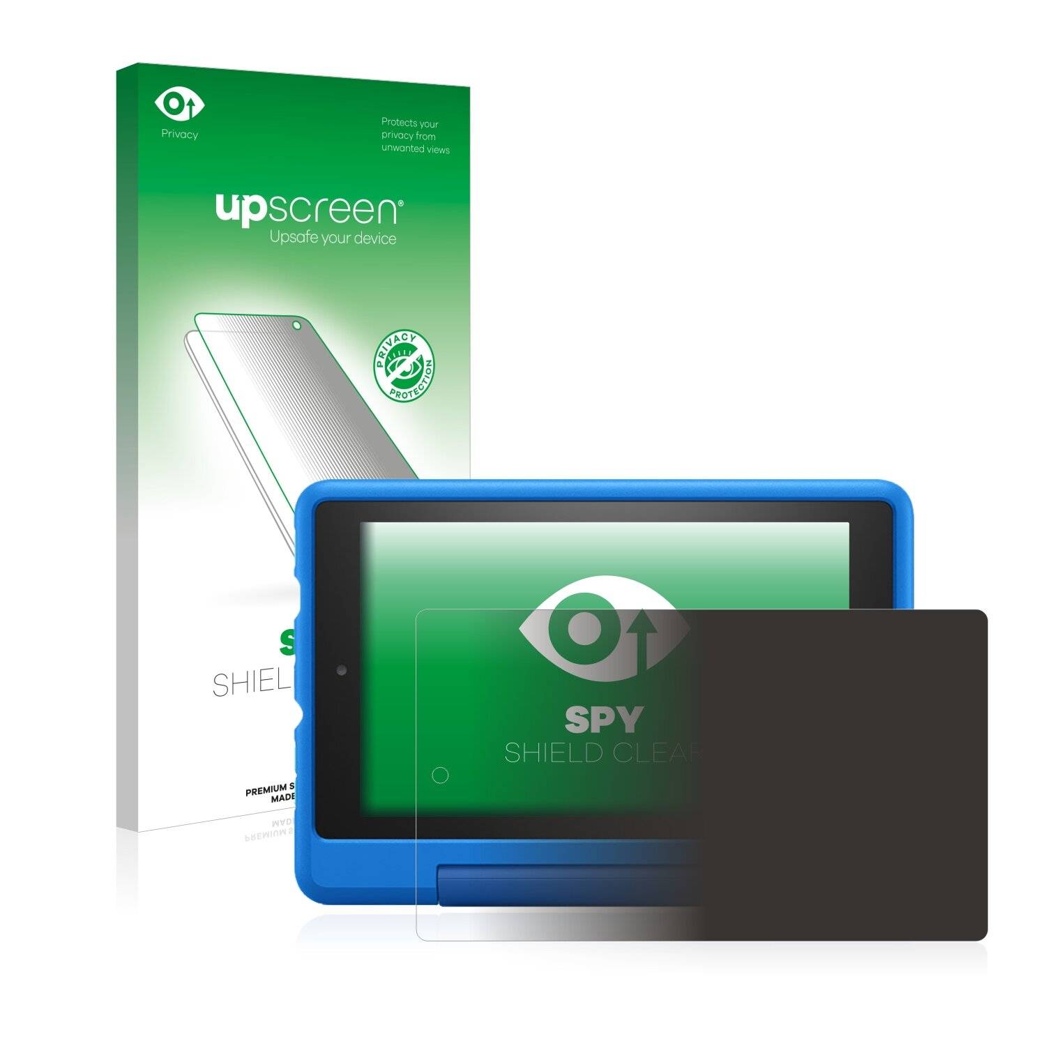 upscreen Spy Shield Clear Premium Blickschutzfolie für Amazon Fire 7 Kids Pro