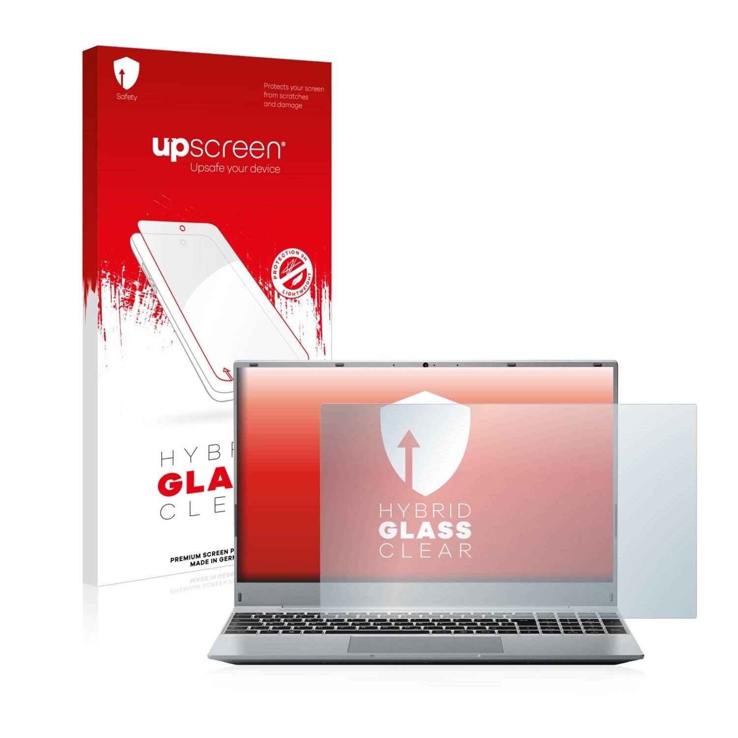 upscreen Hybrid Glass Clear Premium Schutzglas Folie für Medion Akoya