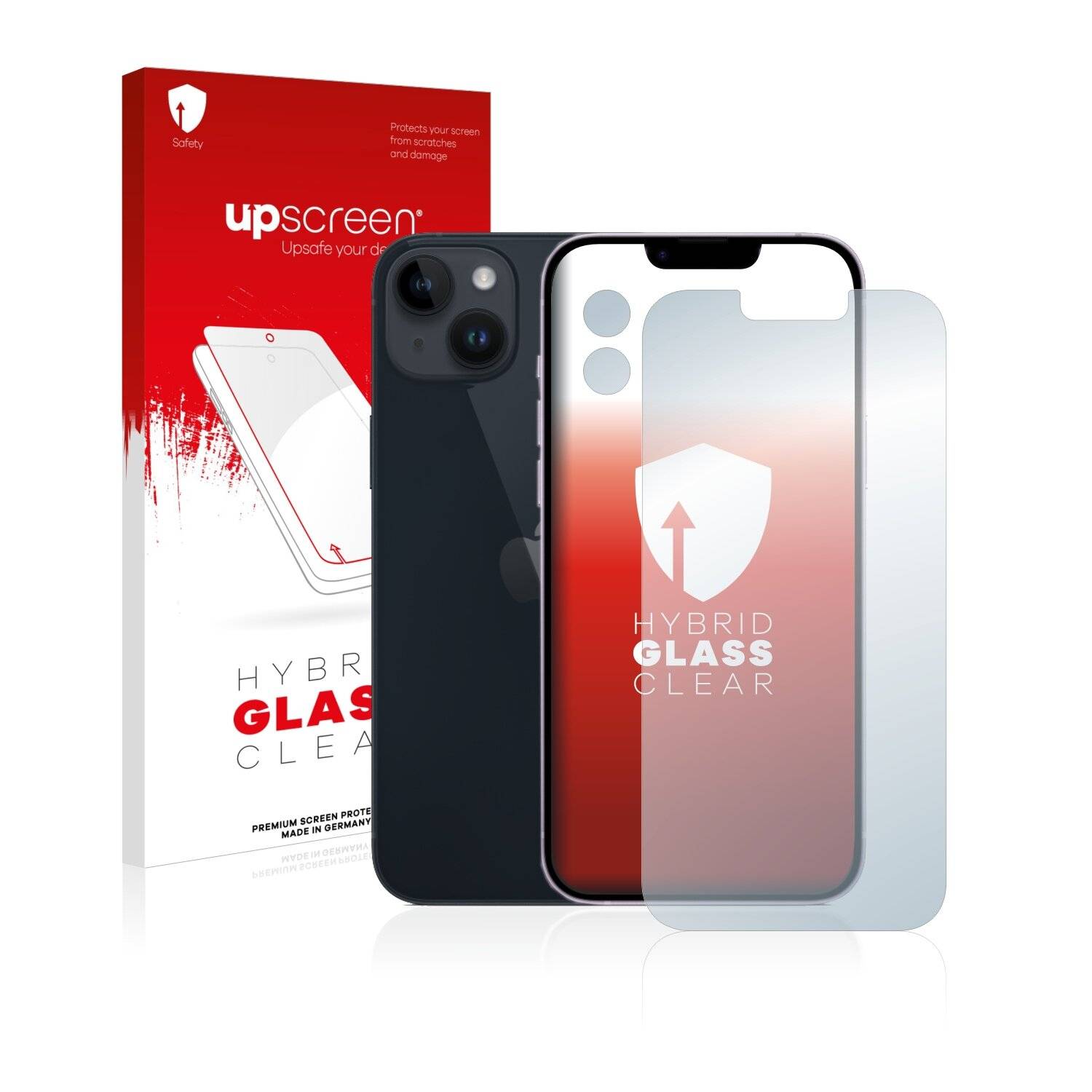 upscreen Flexible Schutz Glas Folie für Apple iPhone 14 Plus (Display+Kamera) Schutzglas 9H Hybridglas Klar