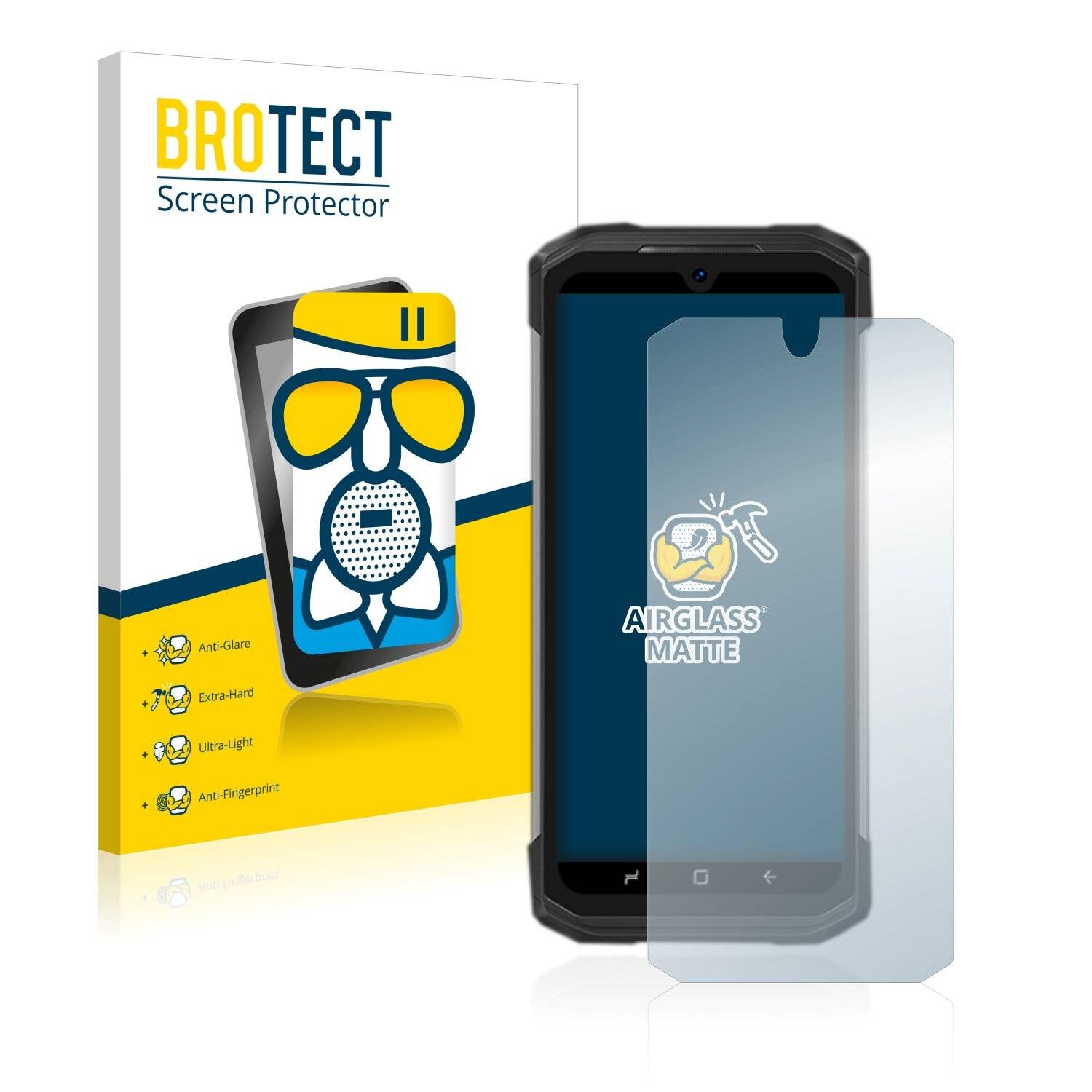 BROTECT AirGlass Flexible Schutz Glas Folie für Doogee S98 Pro Matt Entspiegelt