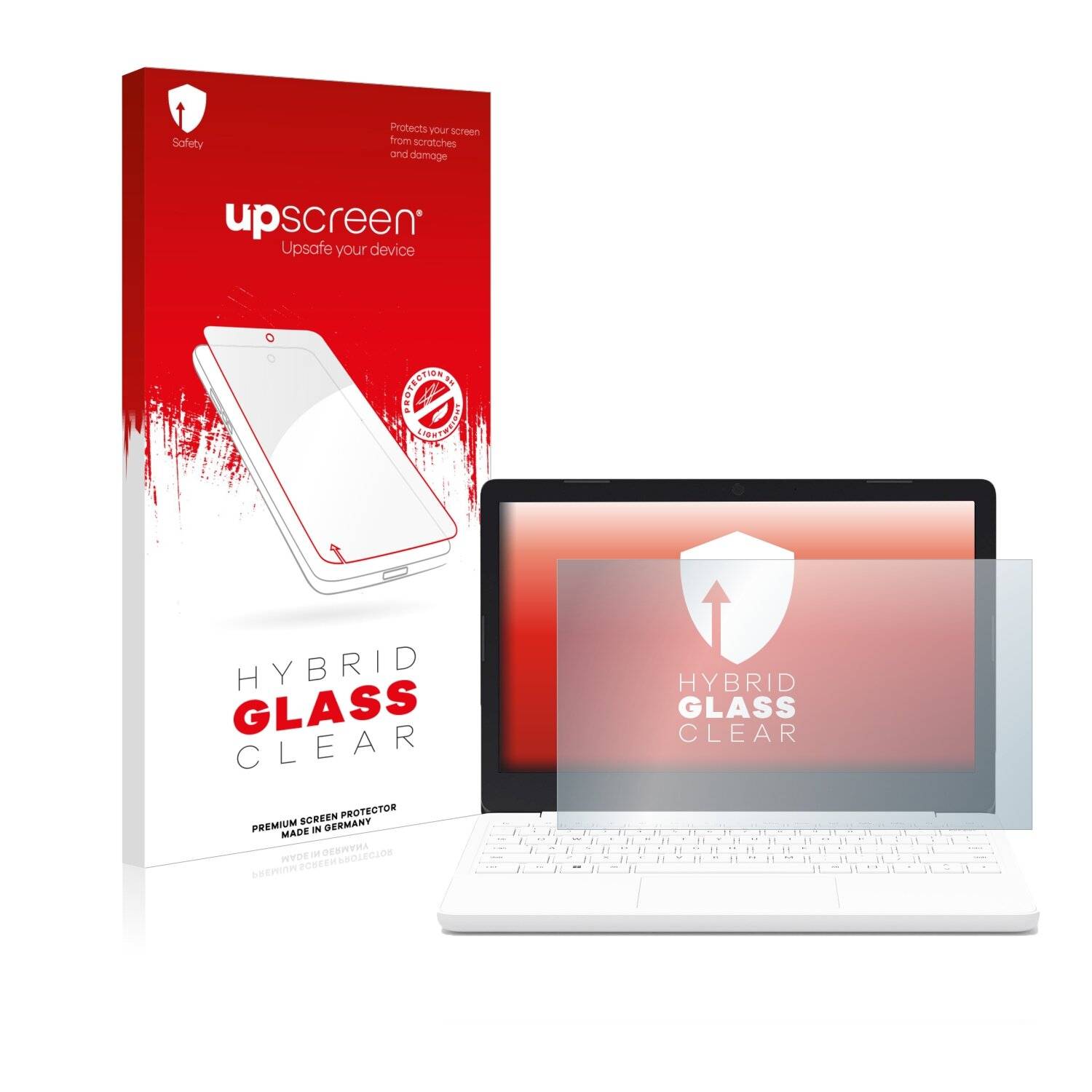 upscreen Hybrid Glass Clear Premium Schutzglas Folie für Microsoft Surface Laptop