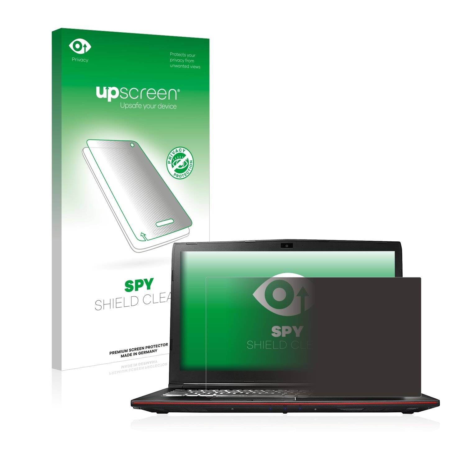 upscreen Spy Shield Clear Premium Blickschutzfolie für MSI GP62M