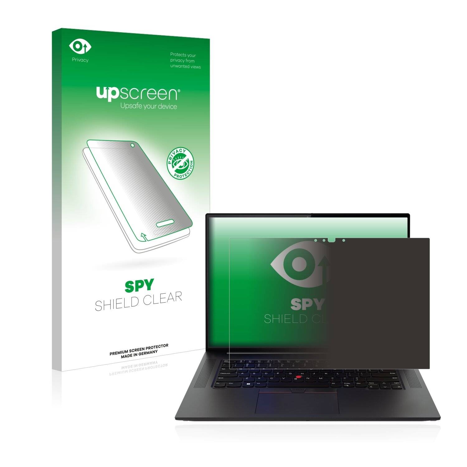 upscreen Blickschutzfolie für Lenovo ThinkPad X1 Extreme 16" Touch (5. Gen.) Anti-Spy Privacy Blaulichtschutz