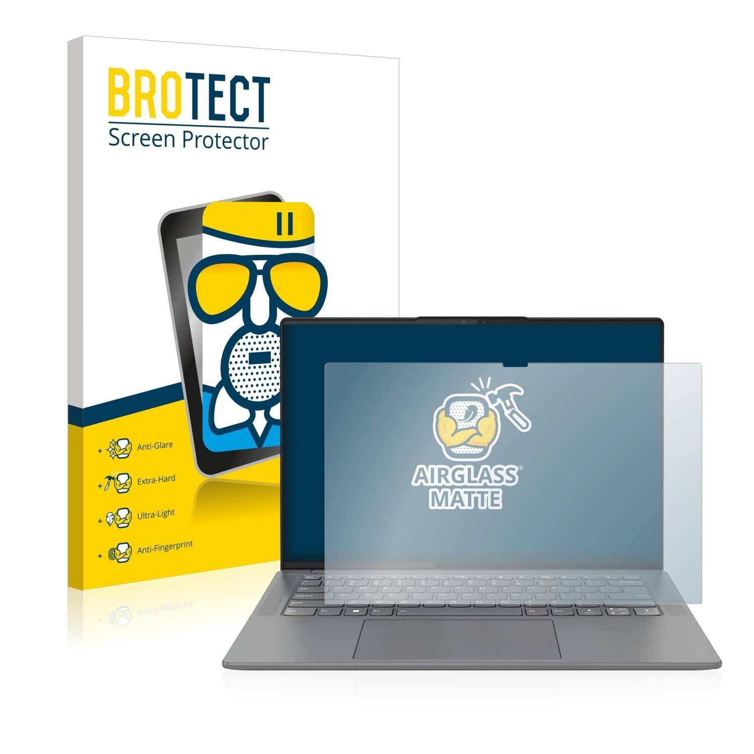 BROTECT AirGlass Matte Schutzglas Folie für Lenovo Yoga Slim 7 Pro
