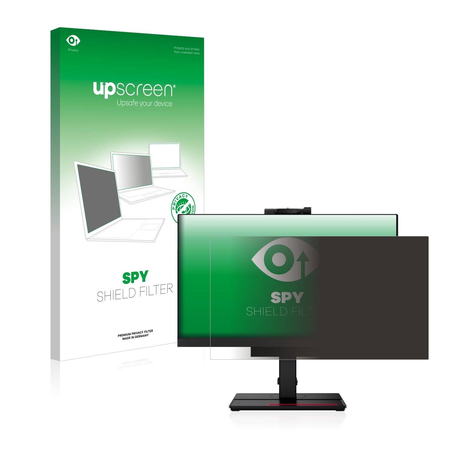 upscreen Blickschutzfilter für Lenovo ThinkCentre TIO24 Gen 4 Blaulichtfilter Sichtschutz Privacy Anti Spy abnehmbar