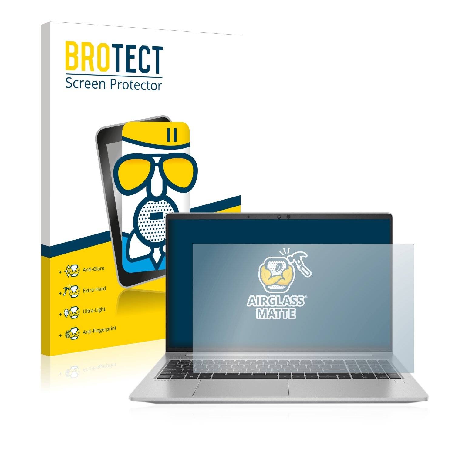 BROTECT AirGlass Matte Schutzglas Folie für HP ProBook 650