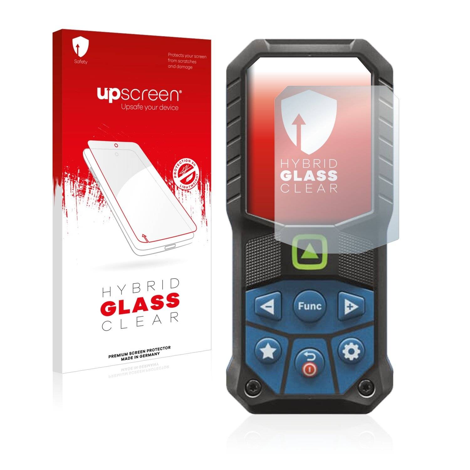 upscreen Hybrid Glass Clear Premium Schutzglas Folie für Bosch GLM 50-25