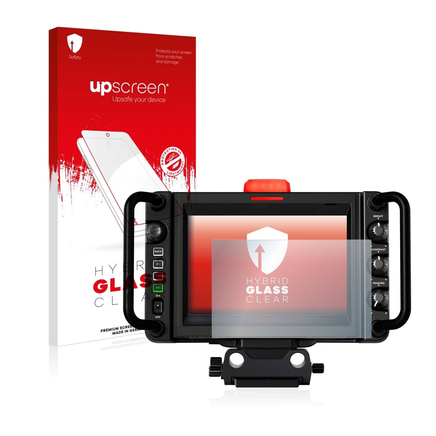 upscreen Hybrid Glass Clear Premium Schutzglas Folie für Blackmagic Studio Camera 4K