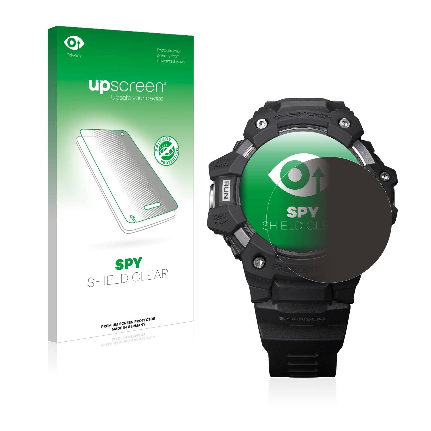 upscreen Spy Shield Clear Premium Blickschutzfolie für Casio G-Shock