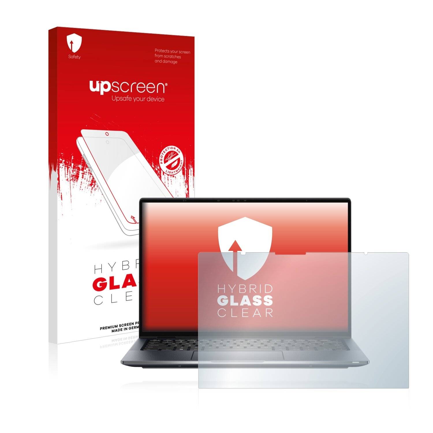 upscreen Hybrid Glass Clear Premium Schutzglas Folie für Dell Latitude