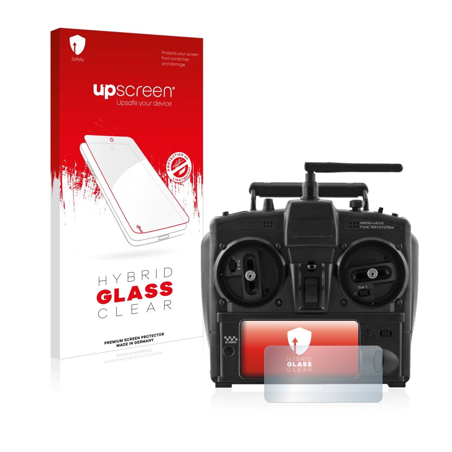 upscreen Hybrid Glass Clear Premium Schutzglas Folie für Sanwa EXZES ZZ PC/RX-472