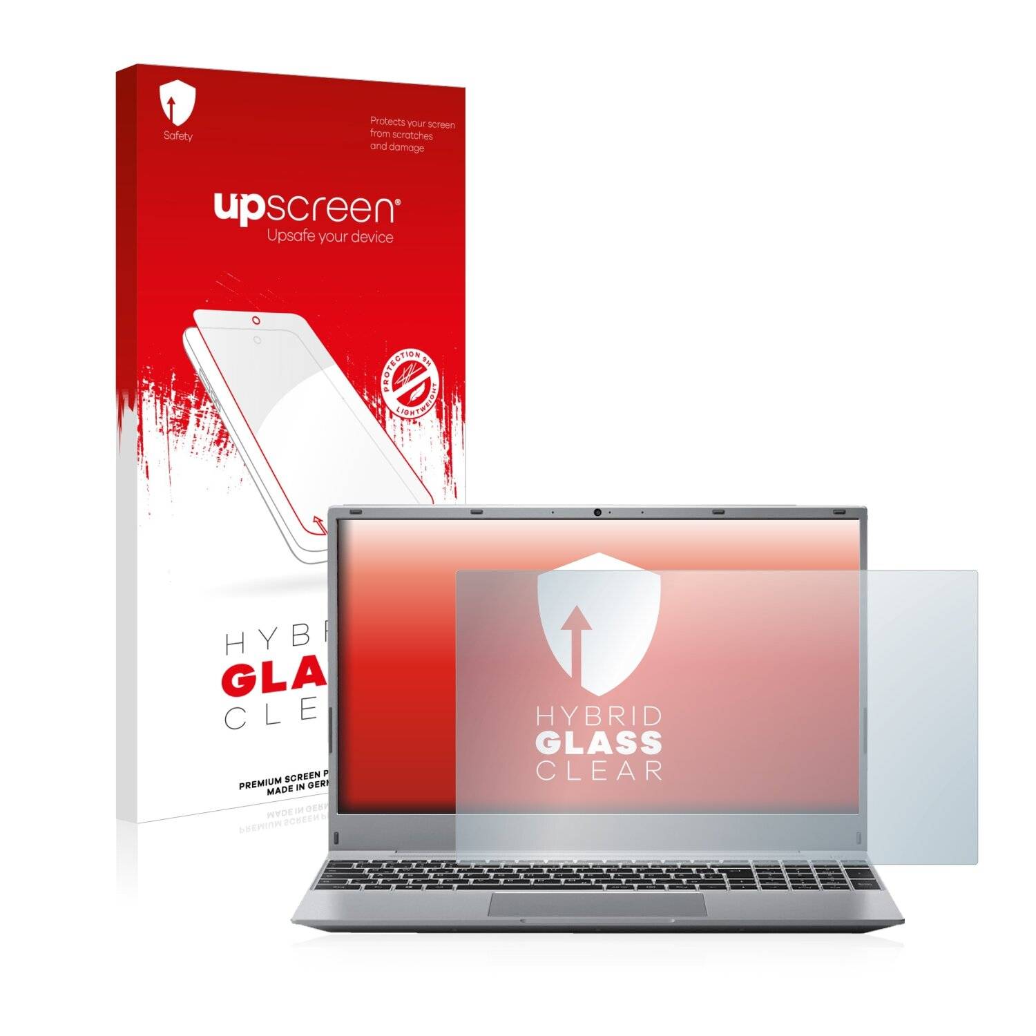 upscreen Hybrid Glass Clear Premium Schutzglas Folie für Medion Akoya