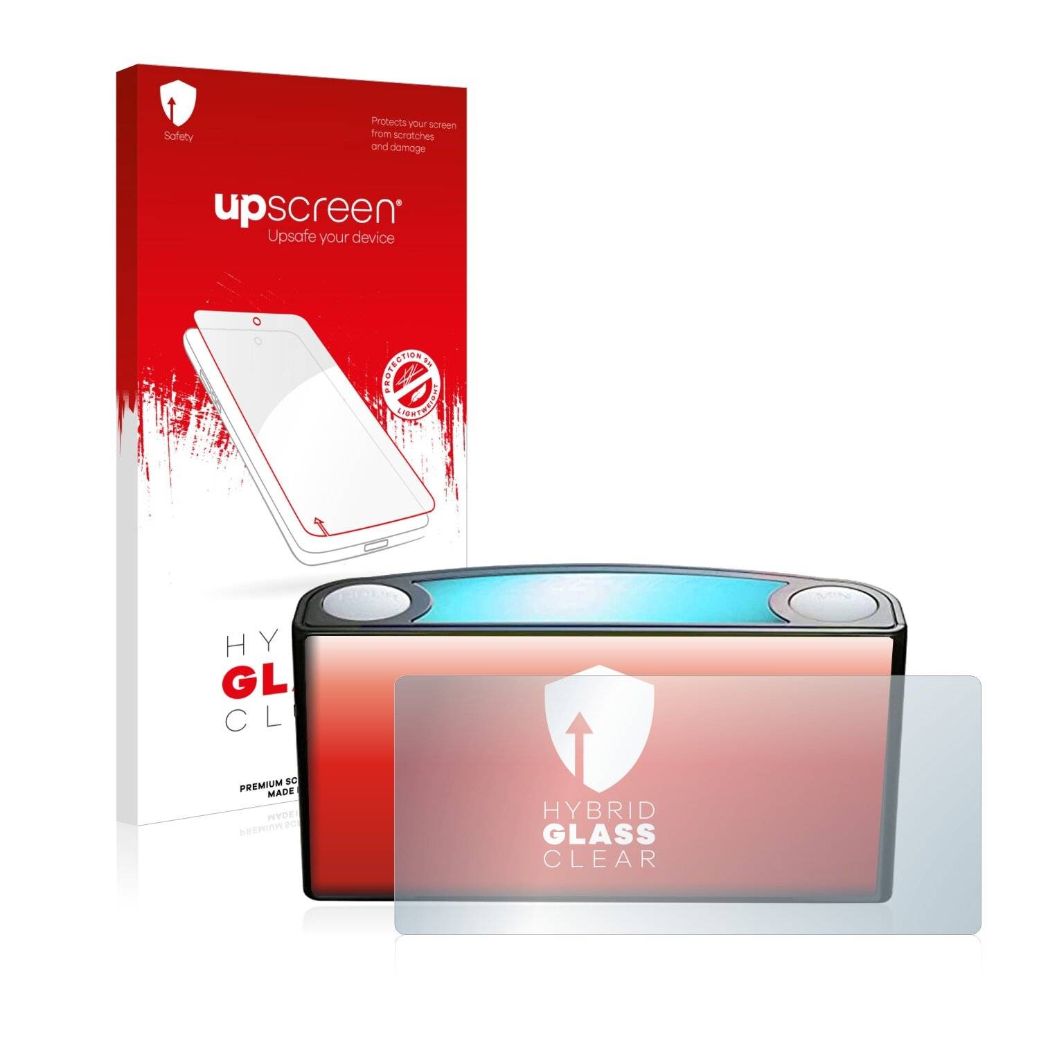 upscreen Hybrid Glass Clear Premium Schutzglas Folie für Mesqool 7 color nightlight and alarm