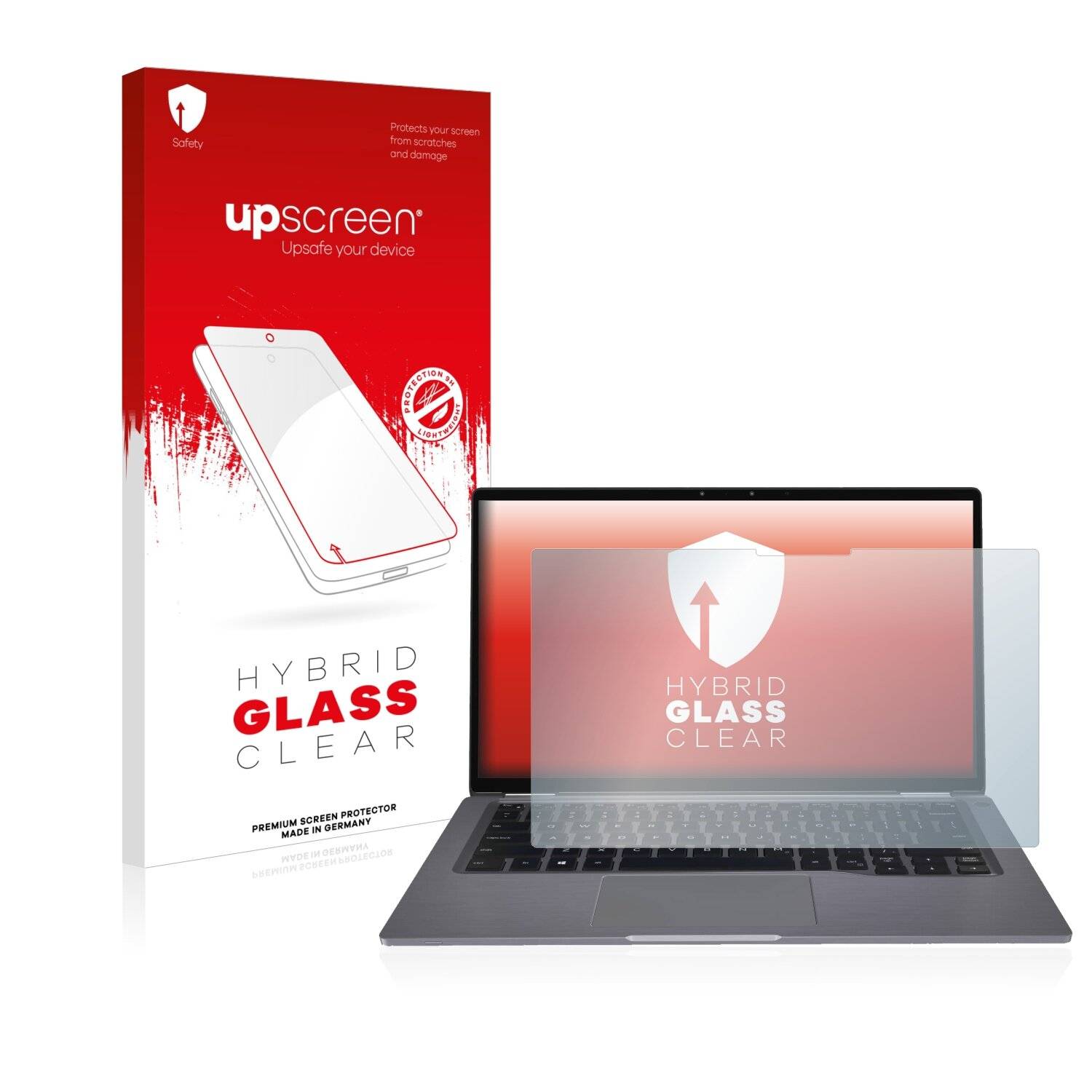 upscreen Hybrid Glass Clear Premium Schutzglas Folie für Dell Latitude