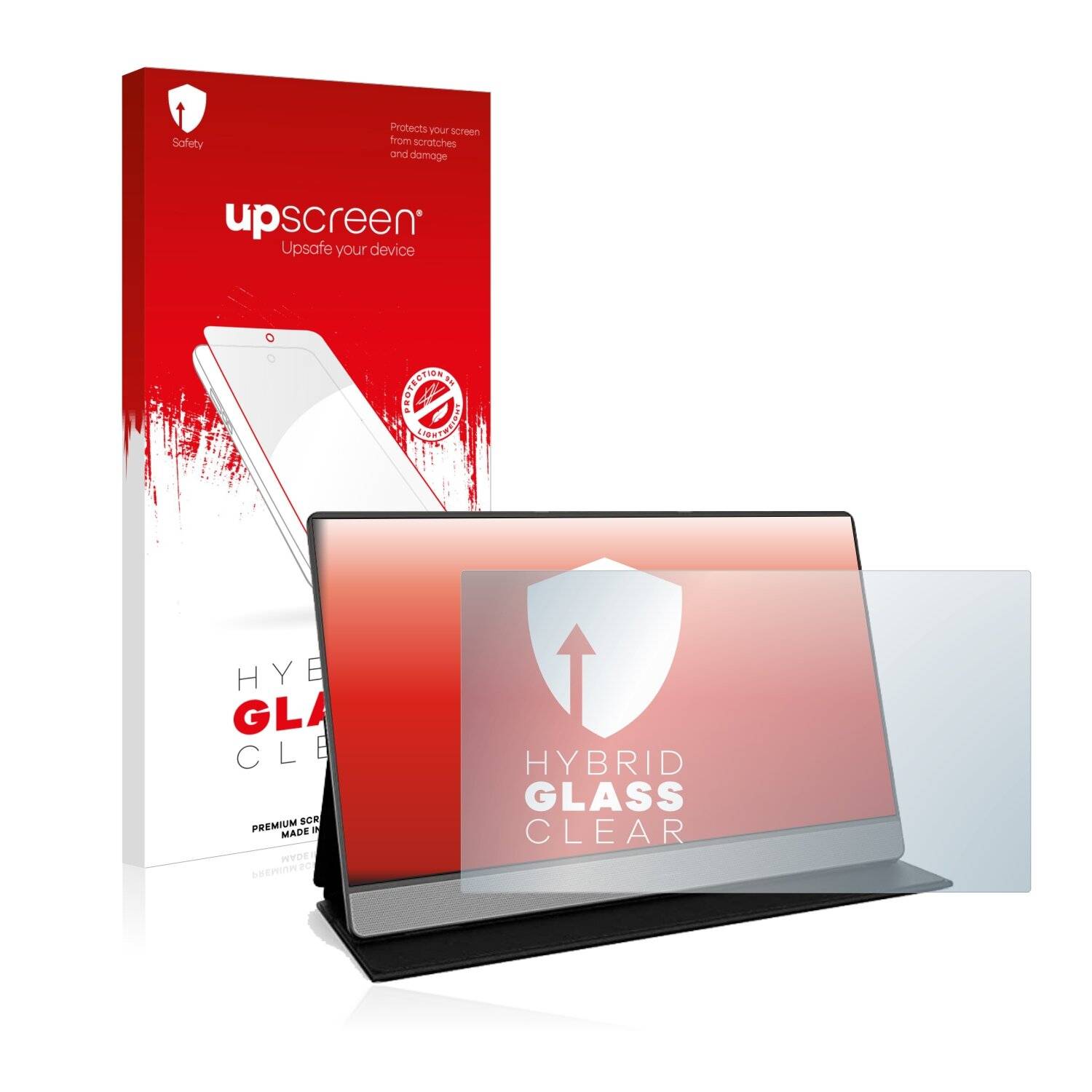 upscreen Hybrid Glass Clear Premium Schutzglas Folie für Koorui 15B1 Tragbarer Monitor