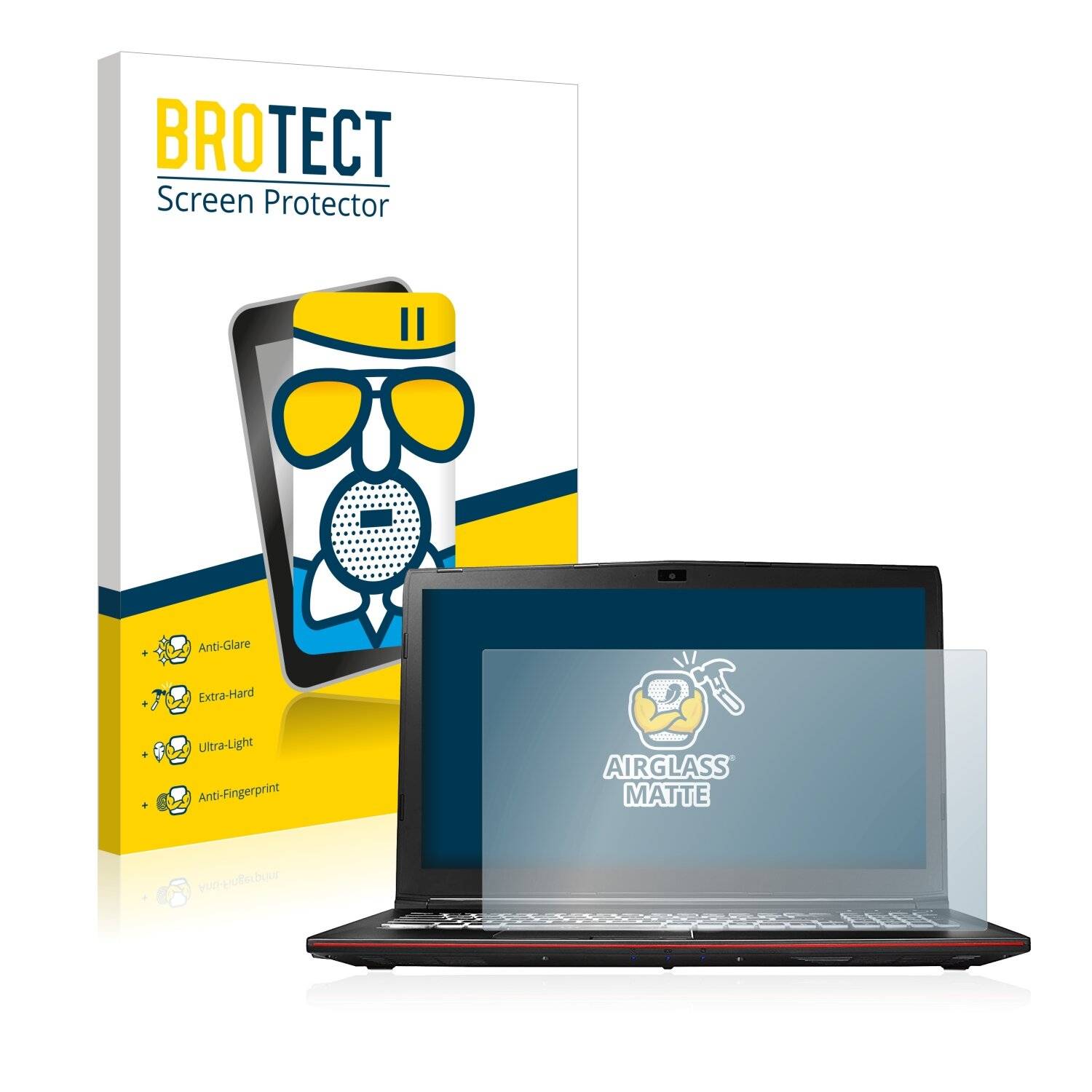 BROTECT AirGlass Matte Schutzglas Folie für MSI GP62M