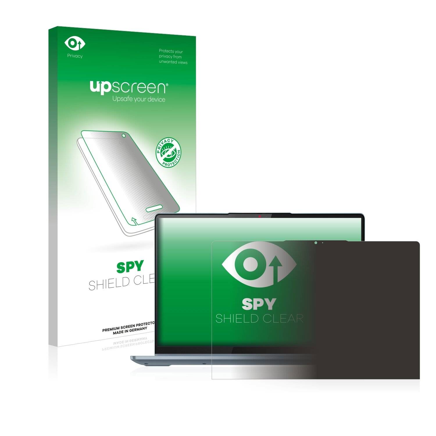 upscreen Spy Shield Clear Premium Blickschutzfolie für Lenovo IdeaPad Flex 5 14 Gen 7