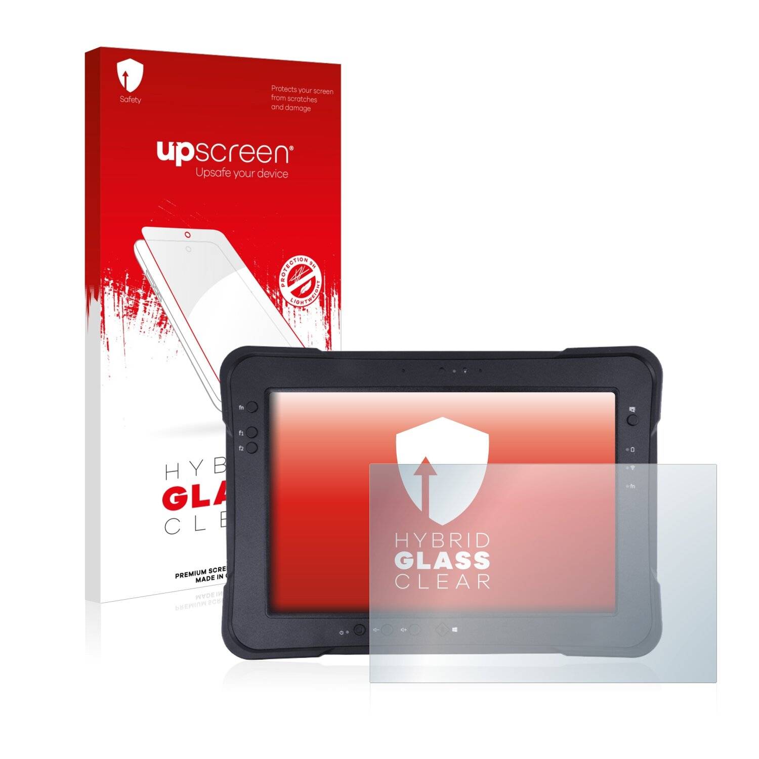 upscreen Hybrid Glass Clear Premium Schutzglas Folie für Pokini Tab