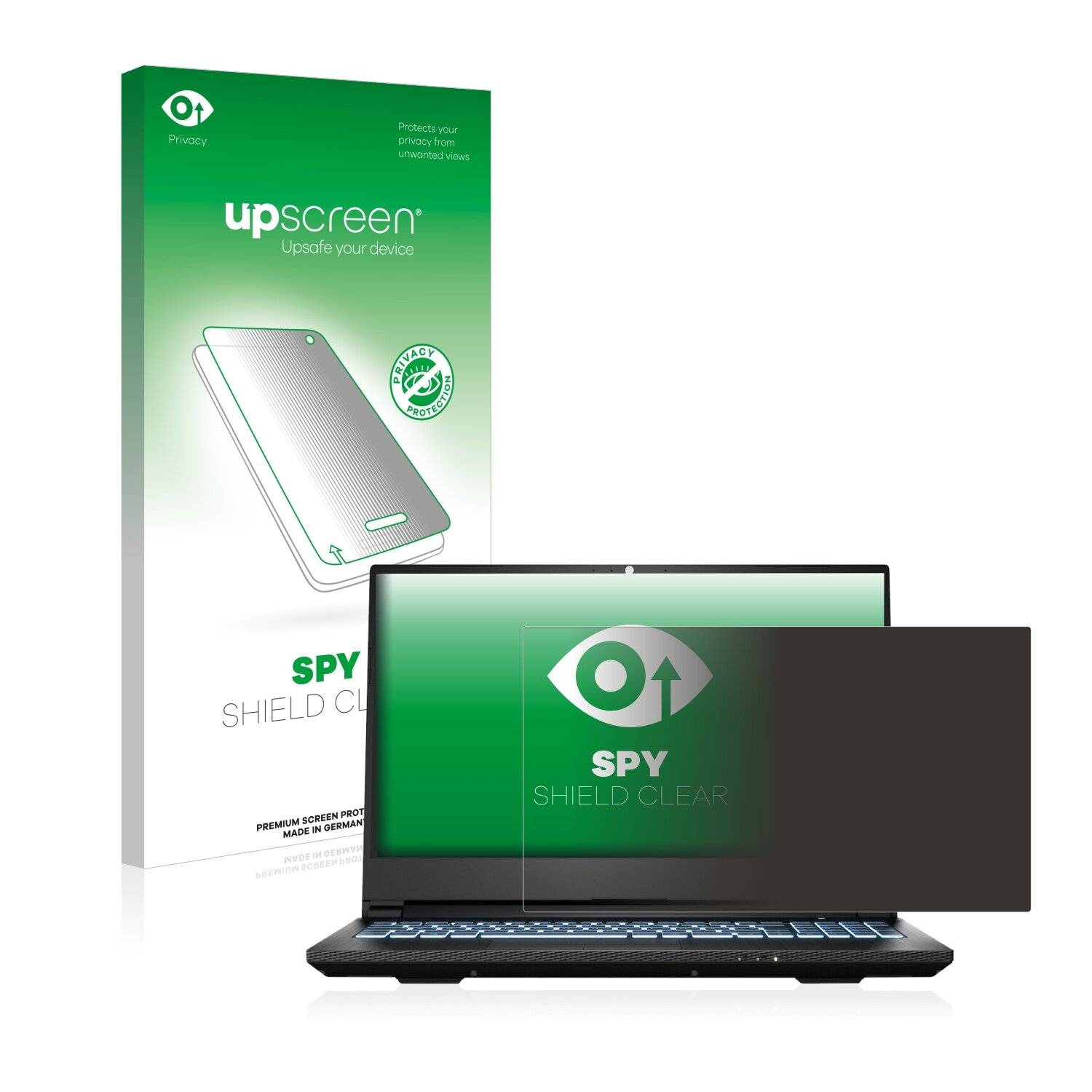 upscreen Spy Shield Clear Premium Blickschutzfolie für Medion Erazer Deputy