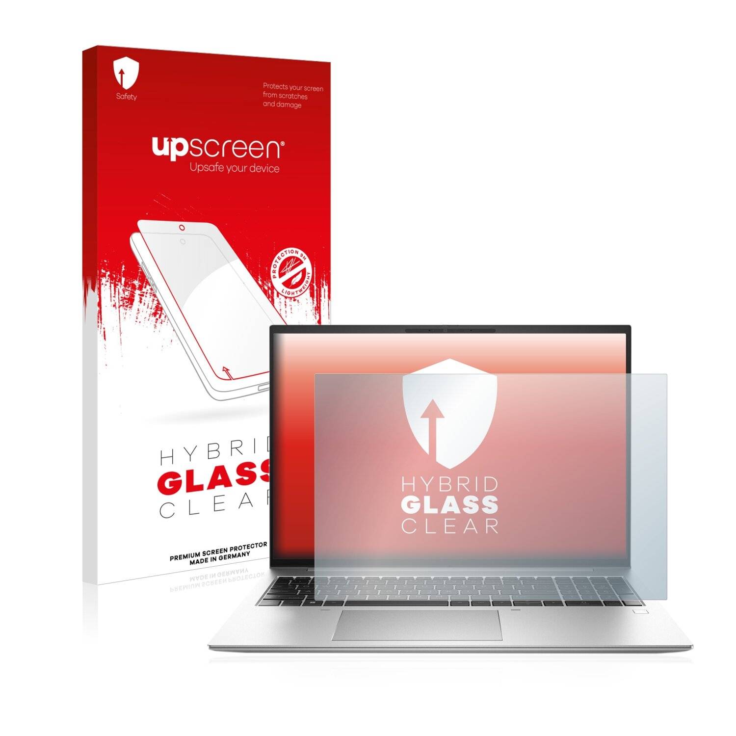 upscreen Hybrid Glass Clear Premium Schutzglas Folie für HP EliteBook 840