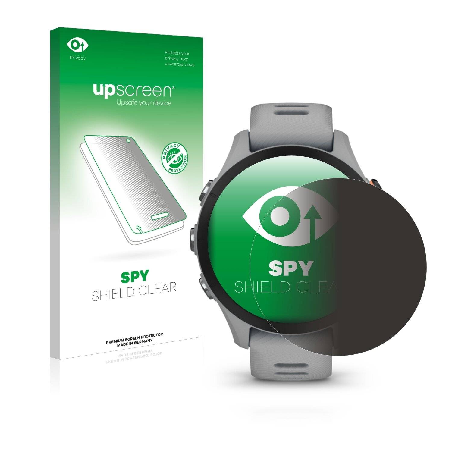 upscreen Spy Shield Clear Premium Blickschutzfolie für Garmin Forerunner 255S