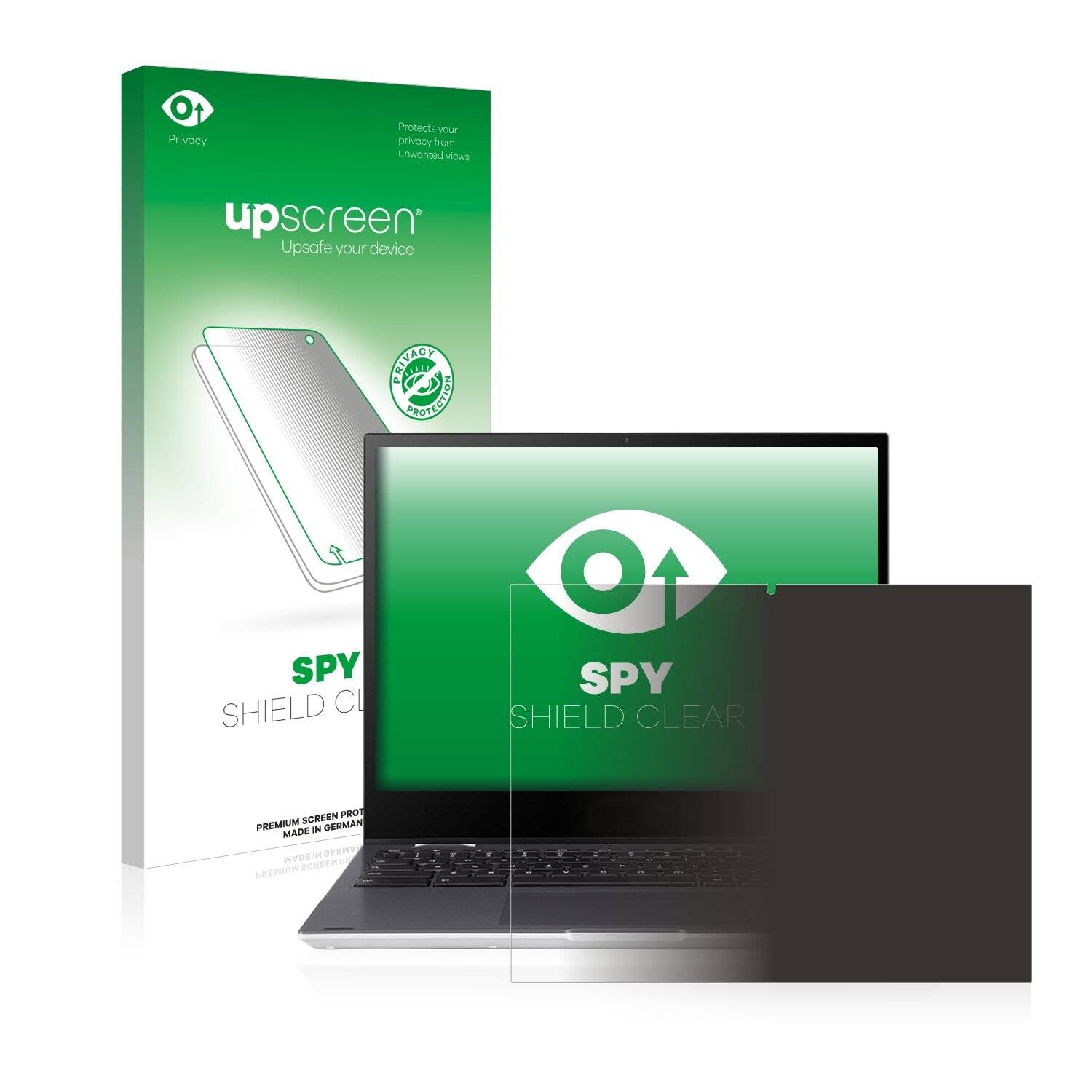 upscreen Spy Shield Clear Premium Blickschutzfolie für Asus Chromebook Flip
