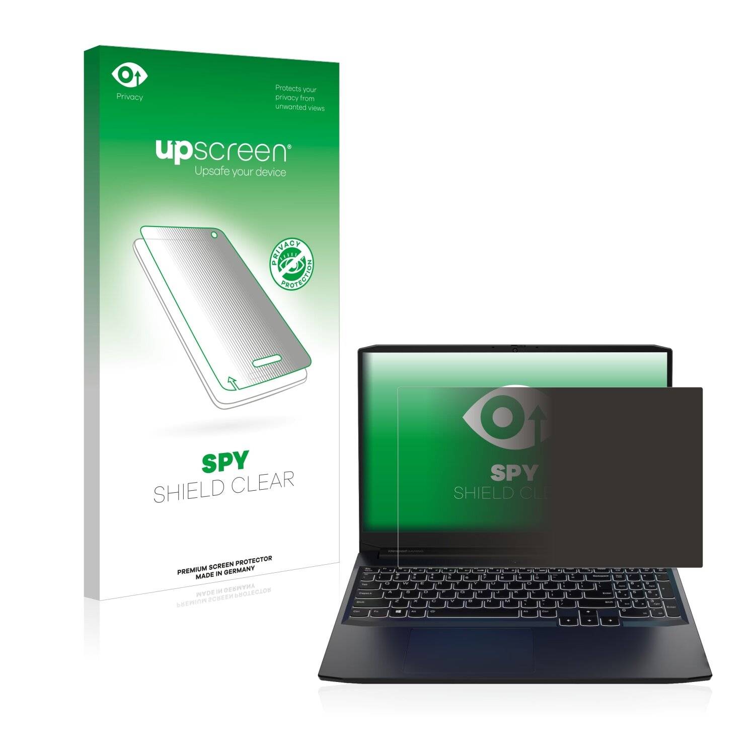 upscreen Spy Shield Clear Premium Blickschutzfolie für Lenovo IdeaPad Gaming 3 Gen 7